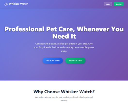 WhiskerWatch screenshot